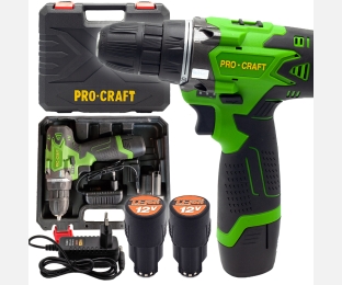 Wiertarko-wkrętarka akumulatorowa Procraft PA12Li
